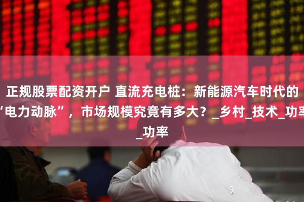 正规股票配资开户 直流充电桩：新能源汽车时代的“电力动脉”，市场规模究竟有多大？_乡村_技术_功率