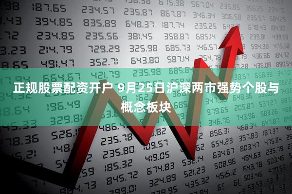 正规股票配资开户 9月25日沪深两市强势个股与概念板块